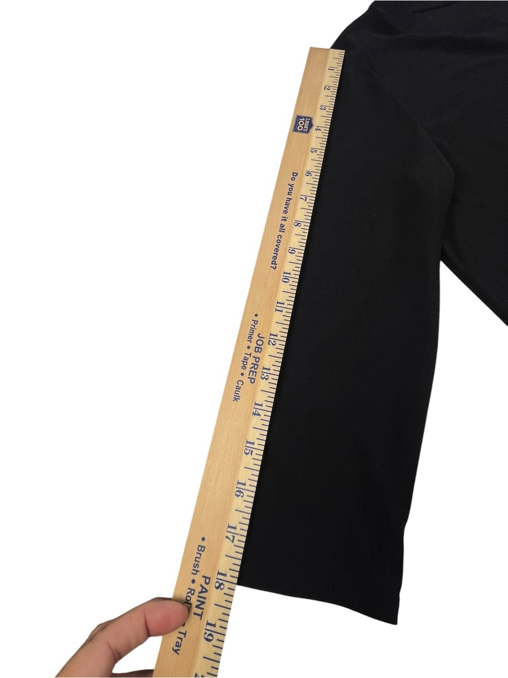 Susan Graver Black V-Notch 3/4 Sleeve Top size M. SKU 162 - Picture 4 of 8